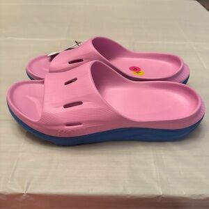 Hoka One One Men’s Size 14 U Ora Recovery Slide Sandals 3 Pink 1135061-CCSK NEW